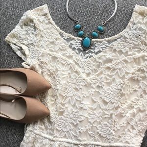 American Rag Mini Dress in Cream